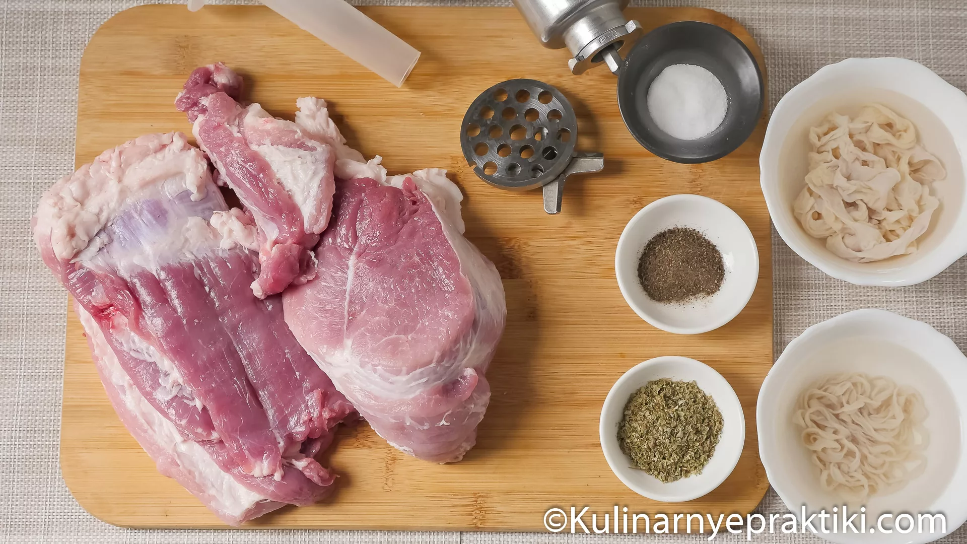 Ингредиенты для франконских (нюрнбергских) колбасок